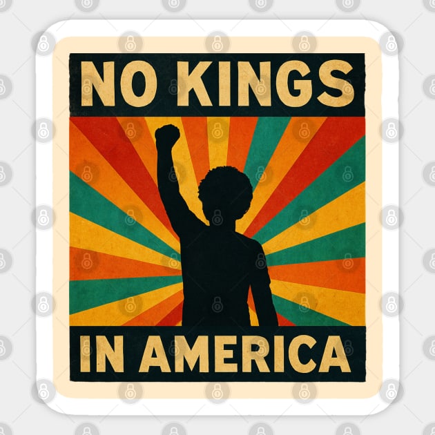 No-kings-in-america Sticker by Creatifly Graphic Tees